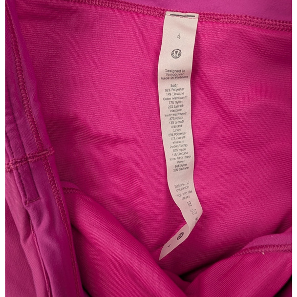 Lululemon Speed Up Shorts Womens 4 Bright Pink High Waisted Lined Athleisure Gym - Picture 6 of 8